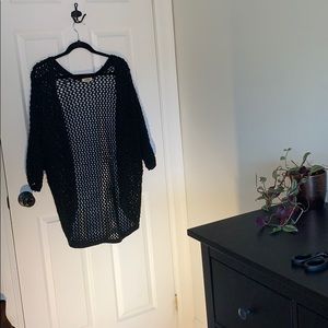 Black knit garage cardigan